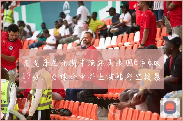 麦克丹尼尔斯半场完美表现6中6砍17分三分球全中并上演精彩空接暴扣